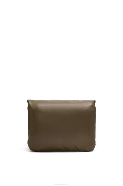Dark Khaki Green Puffer Goya bag in shiny nappa lambskin Loewe 84PR465 Women