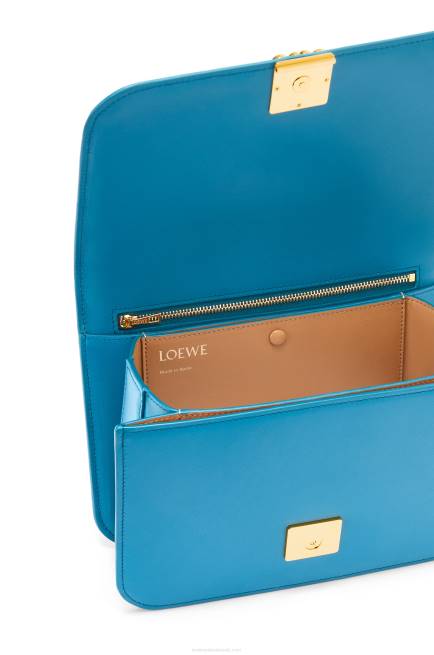 Lagoon Blue Goya bag in silk calfskin Loewe 84PR495 Women