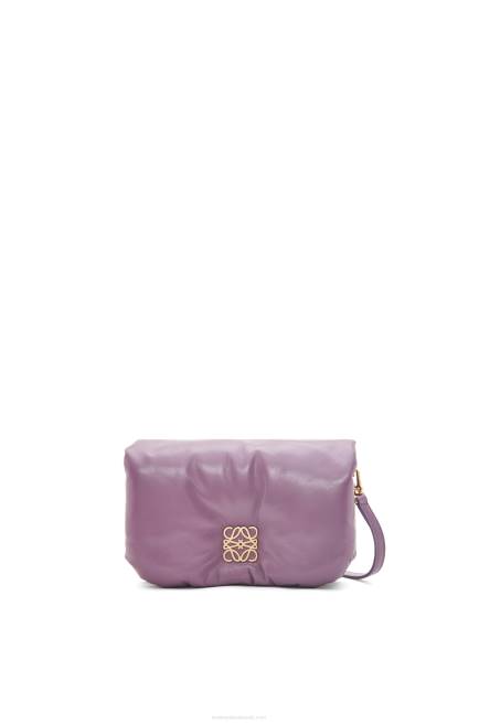 Lavander Mini Puffer Goya bag in shiny nappa lambskin Loewe 84PR322 Women