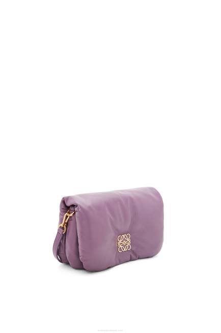 Lavander Mini Puffer Goya bag in shiny nappa lambskin Loewe 84PR322 Women