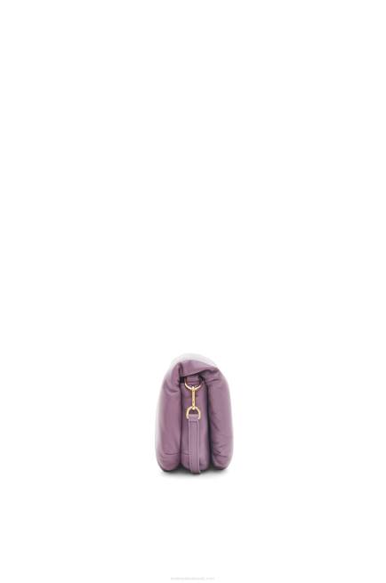 Lavander Mini Puffer Goya bag in shiny nappa lambskin Loewe 84PR322 Women