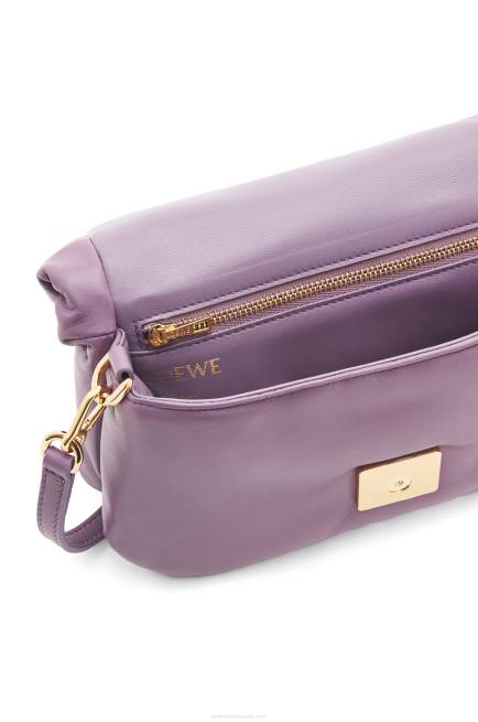 Lavander Mini Puffer Goya bag in shiny nappa lambskin Loewe 84PR322 Women
