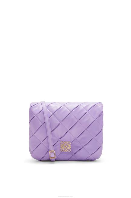 Light Mauve Puffer Goya in pleated shiny nappa lambskin Loewe 84PR379 Women