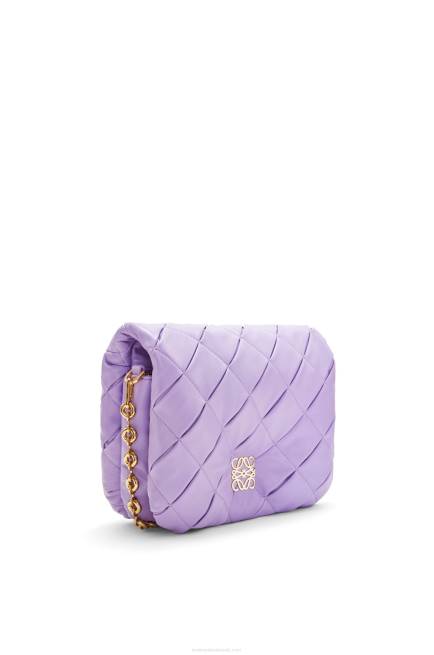 Light Mauve Puffer Goya in pleated shiny nappa lambskin Loewe 84PR379 Women