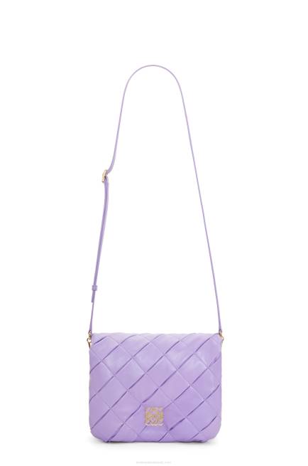 Light Mauve Puffer Goya in pleated shiny nappa lambskin Loewe 84PR379 Women
