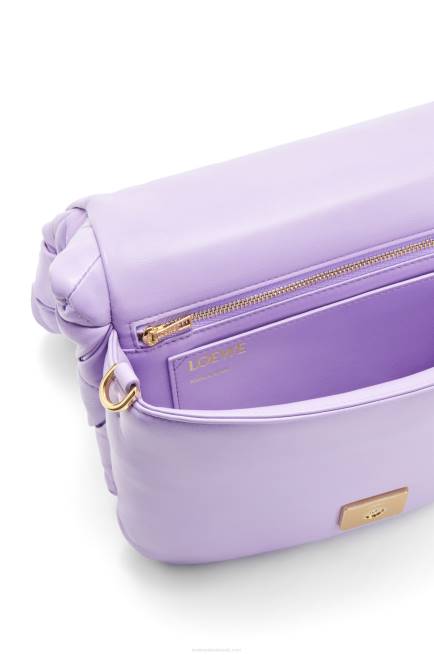 Light Mauve Puffer Goya in pleated shiny nappa lambskin Loewe 84PR379 Women