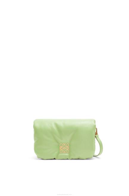 Light Pale Green Mini Puffer Goya bag in shiny nappa lambskin Loewe 84PR247 Women