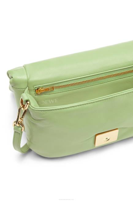 Light Pale Green Mini Puffer Goya bag in shiny nappa lambskin Loewe 84PR247 Women