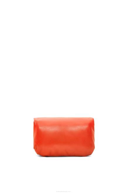 Sunrise Orange Mini Puffer Goya bag in shiny nappa lambskin Loewe 84PR326 Women