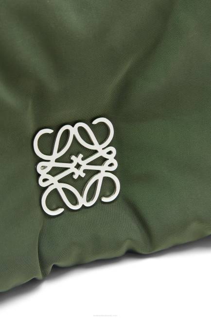Vintage Khaki Mini Puffer Goya bag in nylon Loewe 84PR430 Women