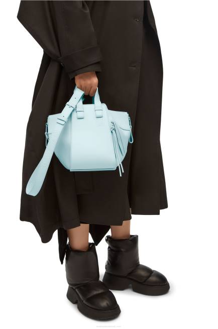 Aquamarine Hammock compact bag in satin calfskin Loewe 84PR460 Women
