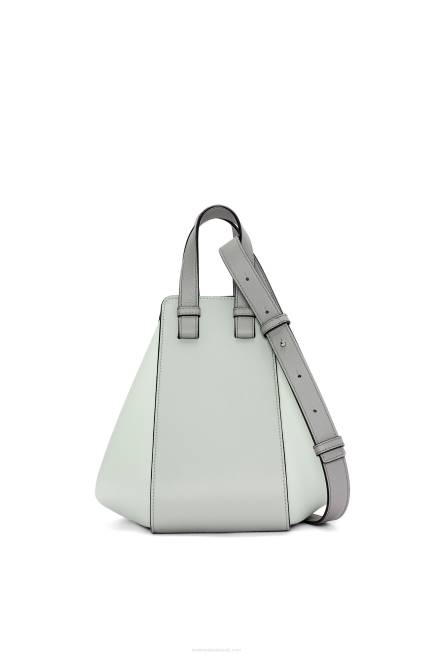 Ash Grey/Light Celadon Small Hammock bag in classic calfskin Loewe 84PR433 Women