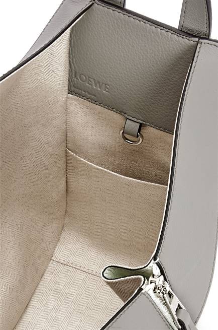 Ash Grey/Light Celadon Small Hammock bag in classic calfskin Loewe 84PR433 Women