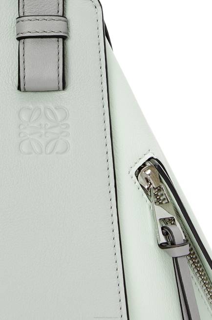 Ash Grey/Light Celadon Small Hammock bag in classic calfskin Loewe 84PR433 Women