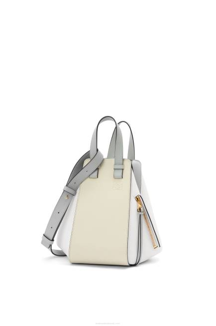 Ash Grey/Marble Green Small Hammock bag in classic calfskin Loewe 84PR514 Women
