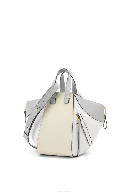 Ash Grey/Marble Green Small Hammock bag in classic calfskin Loewe 84PR514 Women