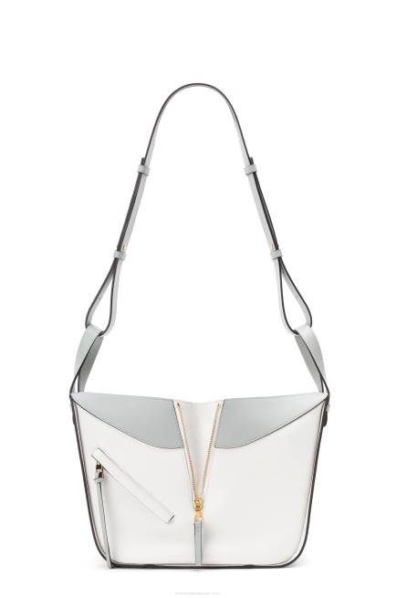 Ash Grey/Marble Green Small Hammock bag in classic calfskin Loewe 84PR514 Women