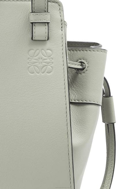 Ash Grey Mini Hammock drawstring in classic calfskin Loewe 84PR290 Women
