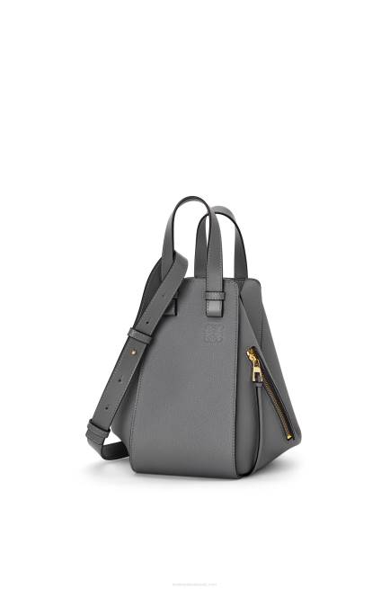 Asphalt Grey Small Hammock bag in soft grained calfskin Loewe 84PR502 Women