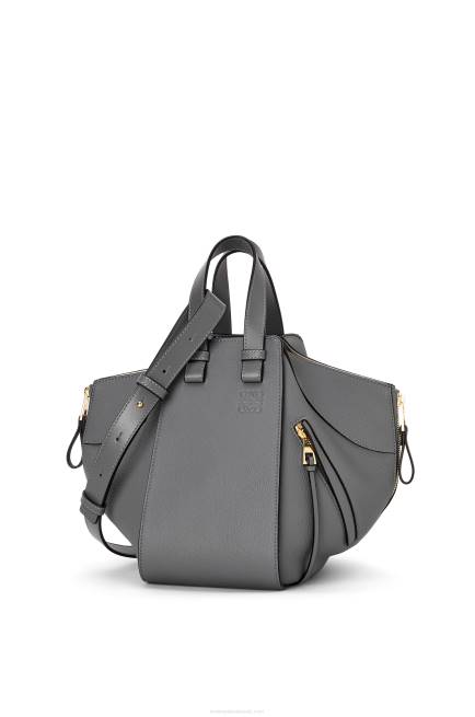 Asphalt Grey Small Hammock bag in soft grained calfskin Loewe 84PR502 Women