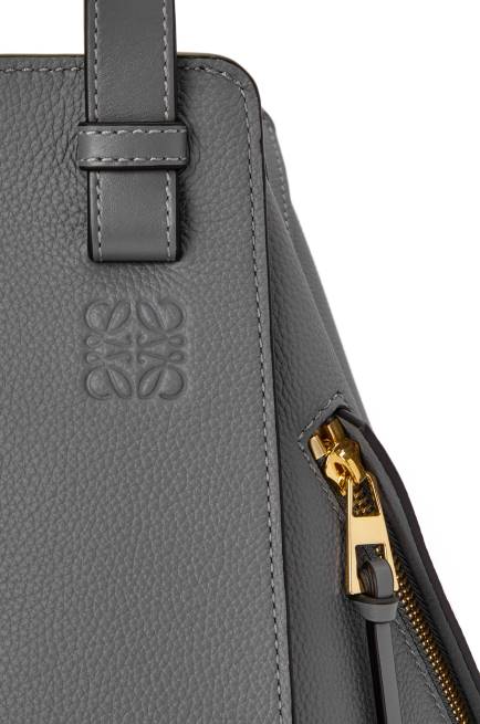 Asphalt Grey Small Hammock bag in soft grained calfskin Loewe 84PR502 Women