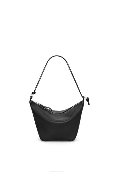 Black Mini Hammock Hobo bag in classic calfskin Loewe 84PR329 Women