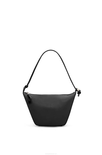 Black Mini Hammock Hobo bag in classic calfskin Loewe 84PR329 Women