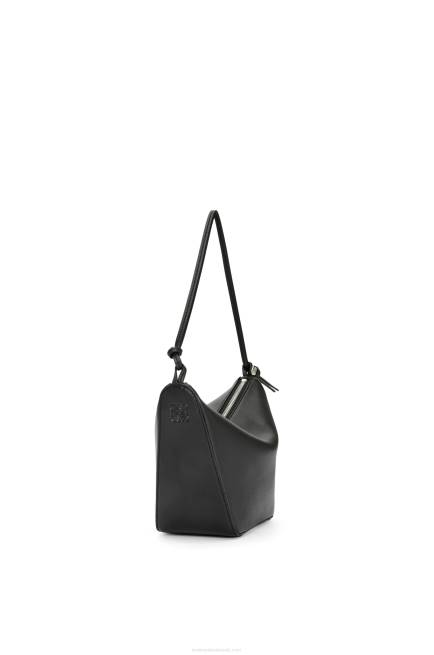 Black Mini Hammock Hobo bag in classic calfskin Loewe 84PR329 Women