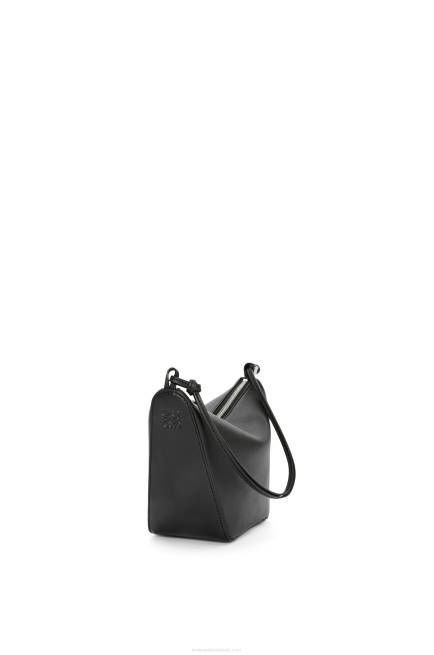 Black Mini Hammock Hobo bag in classic calfskin Loewe 84PR329 Women