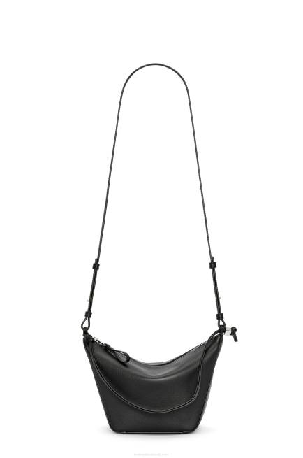 Black Mini Hammock Hobo bag in classic calfskin Loewe 84PR329 Women