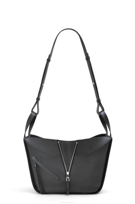 Black Small Hammock bag in classic calfskin Loewe 84PR341 Women