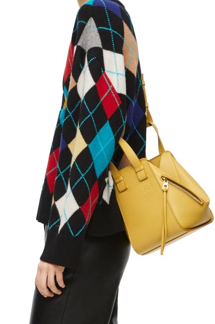 Bright Ochre Hammock compact bag in classic calfskin Loewe 84PR373 Women