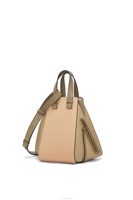Clay Green/Dusty Beige Small Hammock bag in classic calfskin Loewe 84PR440 Women