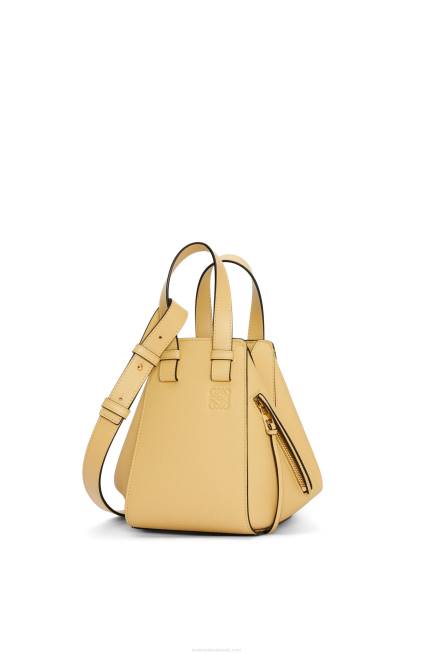 Dark Butter Compact Hammock bag in soft grained calfskin Loewe 84PR405 Women