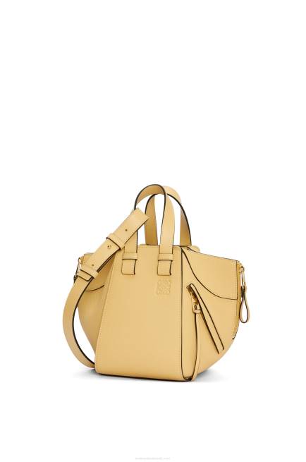 Dark Butter Compact Hammock bag in soft grained calfskin Loewe 84PR405 Women