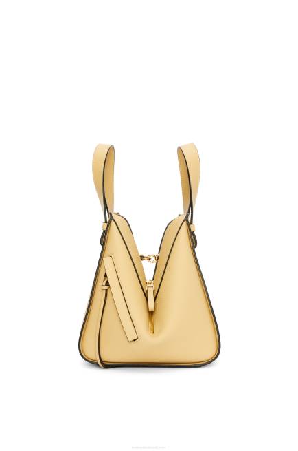 Dark Butter Compact Hammock bag in soft grained calfskin Loewe 84PR405 Women