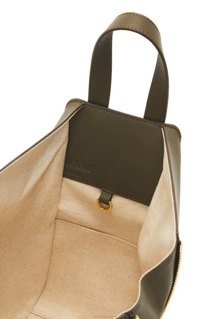 Dark Khaki Green Small Hammock bag in classic calfskin Loewe 84PR371 Women