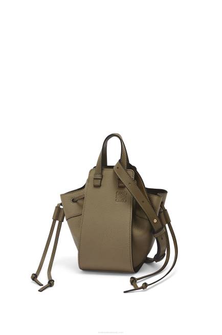 Laurel Green Mini Hammock drawstring in soft grained calfskin Loewe 84PR241 Women