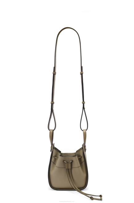 Laurel Green Mini Hammock drawstring in soft grained calfskin Loewe 84PR241 Women