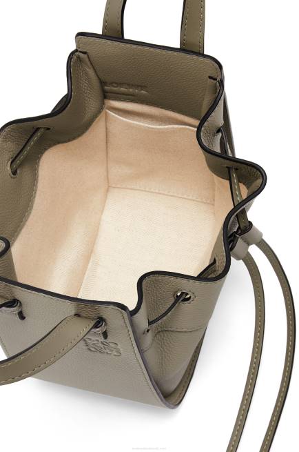 Laurel Green Mini Hammock drawstring in soft grained calfskin Loewe 84PR241 Women