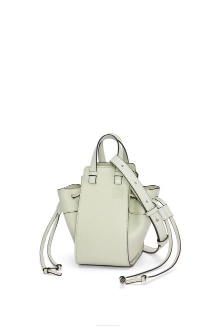 Light Celadon Mini Hammock drawstring in soft grained calfskin Loewe 84PR244 Women