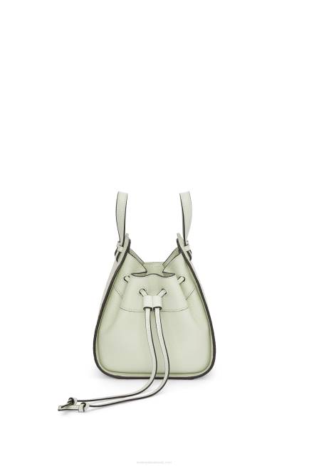 Light Celadon Mini Hammock drawstring in soft grained calfskin Loewe 84PR244 Women