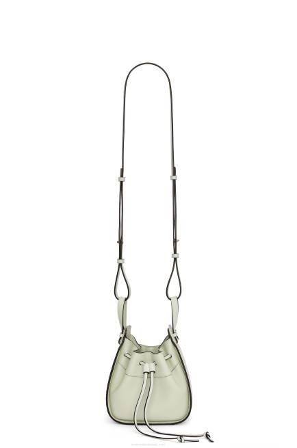 Light Celadon Mini Hammock drawstring in soft grained calfskin Loewe 84PR244 Women