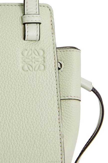 Light Celadon Mini Hammock drawstring in soft grained calfskin Loewe 84PR244 Women