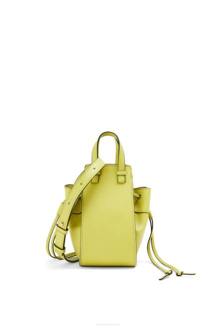 Lime Yellow Mini Hammock drawstring in classic calfskin Loewe 84PR297 Women