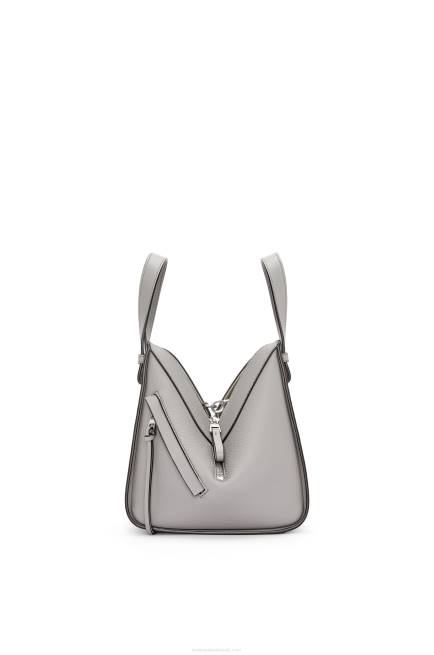 Pearl Grey Compact Hammock bag in soft grained calfskin Loewe 84PR342 Women