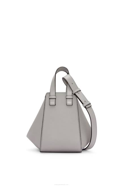Pearl Grey Compact Hammock bag in soft grained calfskin Loewe 84PR342 Women