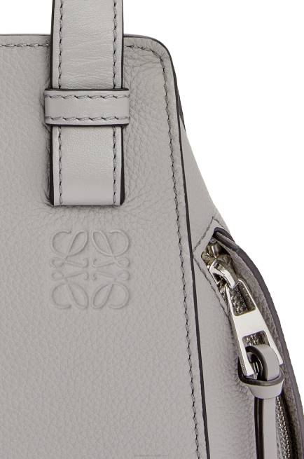 Pearl Grey Compact Hammock bag in soft grained calfskin Loewe 84PR342 Women