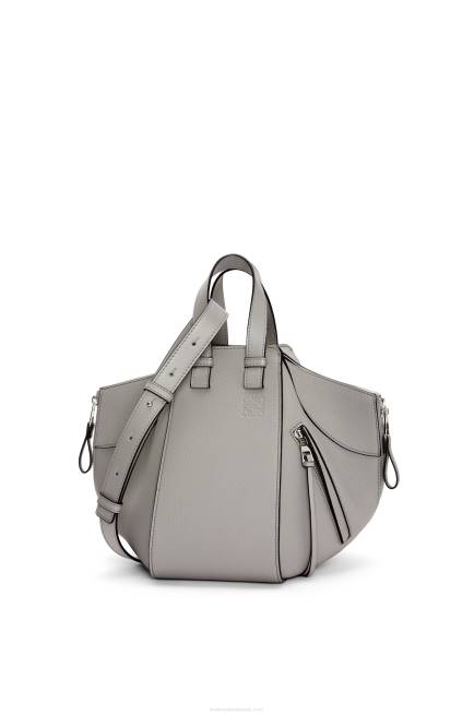 Pearl Grey Small Hammock bag in soft grained calfskin Loewe 84PR434 Women