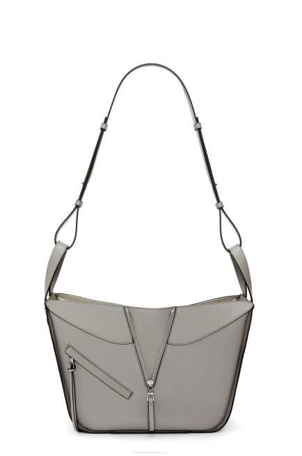 Pearl Grey Small Hammock bag in soft grained calfskin Loewe 84PR434 Women